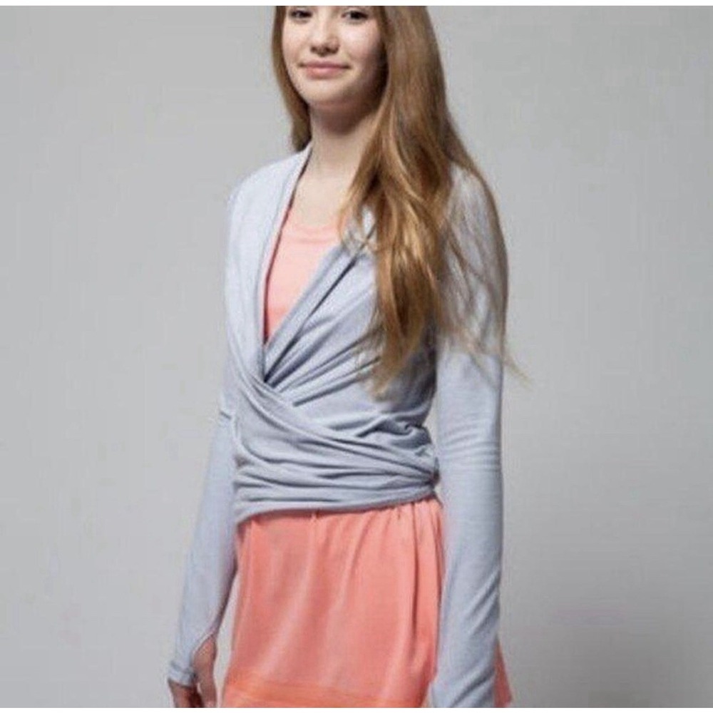 an Ivivva by Lululemon "Four's a Charm" Reversible Wrap Cardigan Size 14
